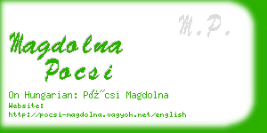 magdolna pocsi business card